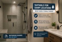 Does Suitable For Damp Locations Mean Bathroom Shower Ok? Does Suitable For Damp Locations Mean Bathroom Shower Ok